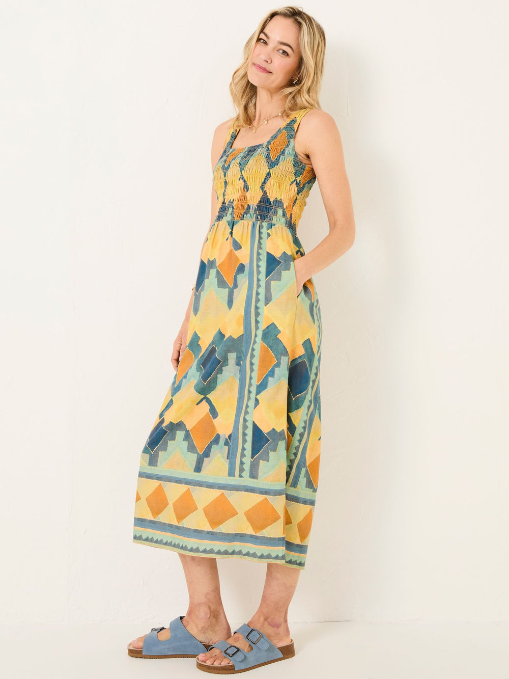 Aria Multi Abstract Midi Dress