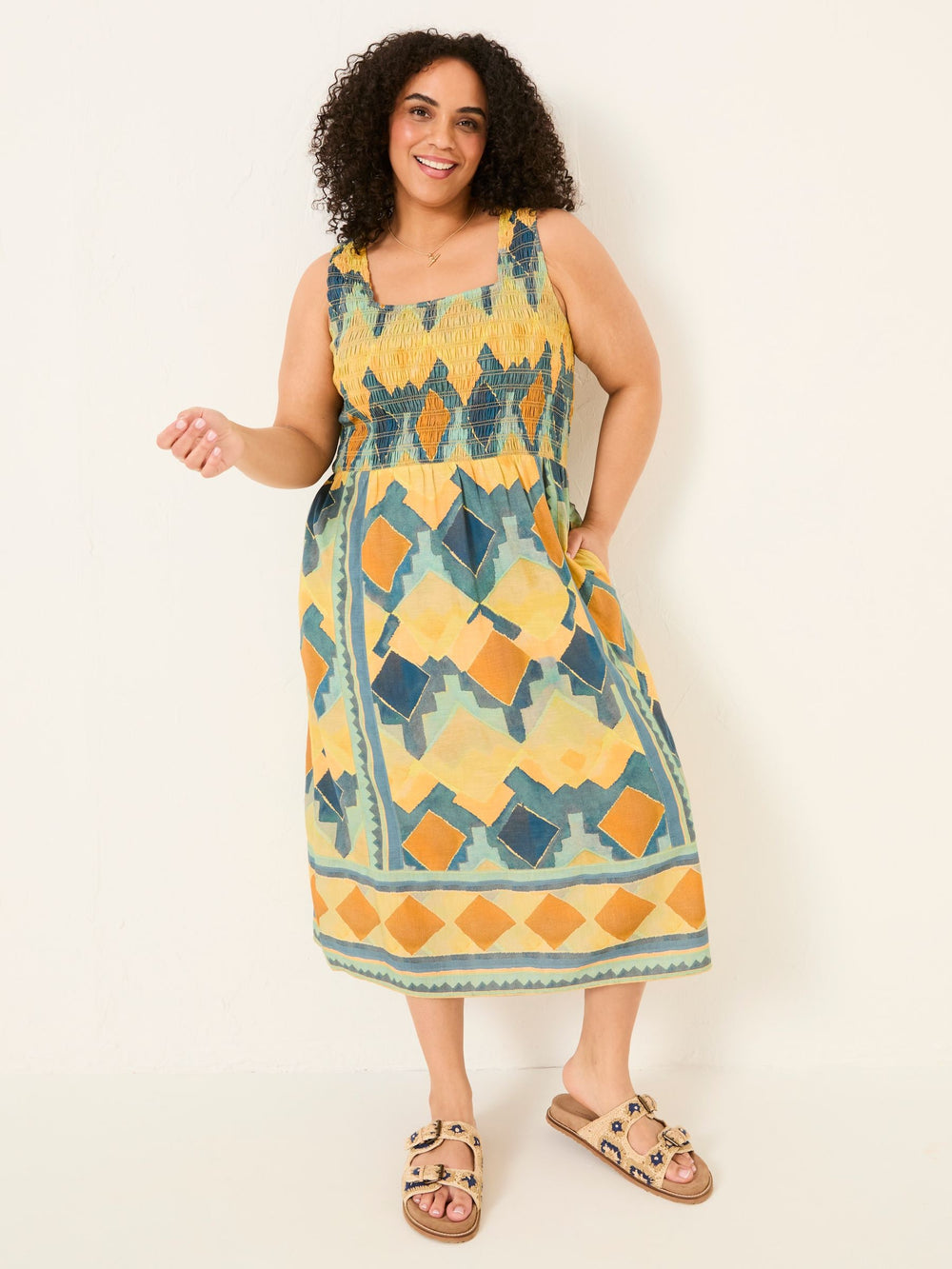 Aria Multi Abstract Midi Dress