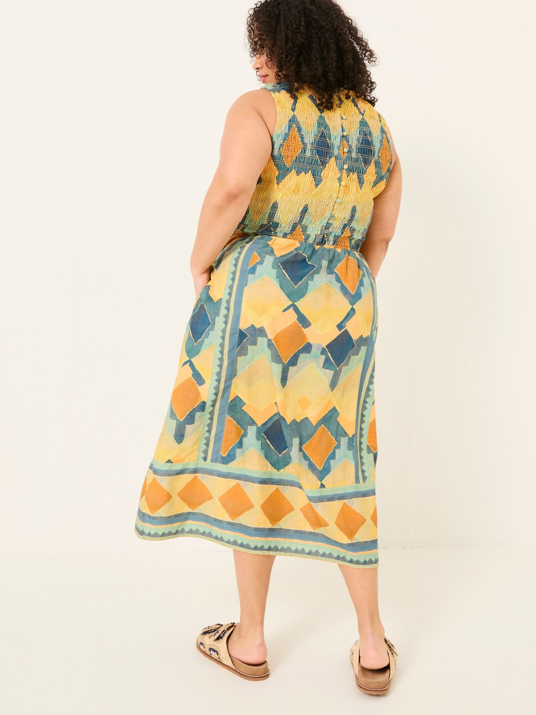 Aria Multi Abstract Midi Dress