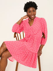 Nancy Mid Pink Paisley Ditsy Dress