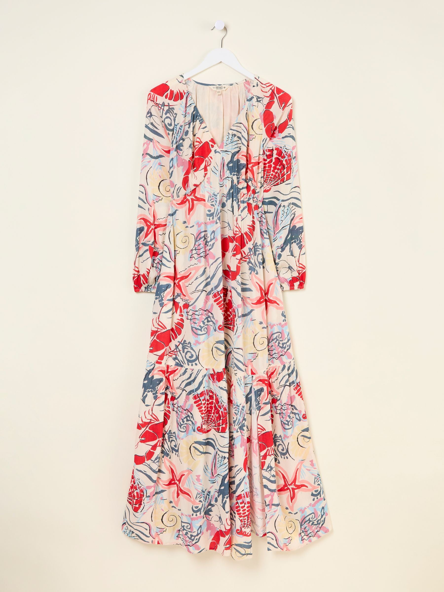 Noelle Ivory Sea Scene Maxi Dress