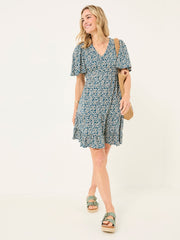 Grace Teal Blue Shibori Jersey Dress