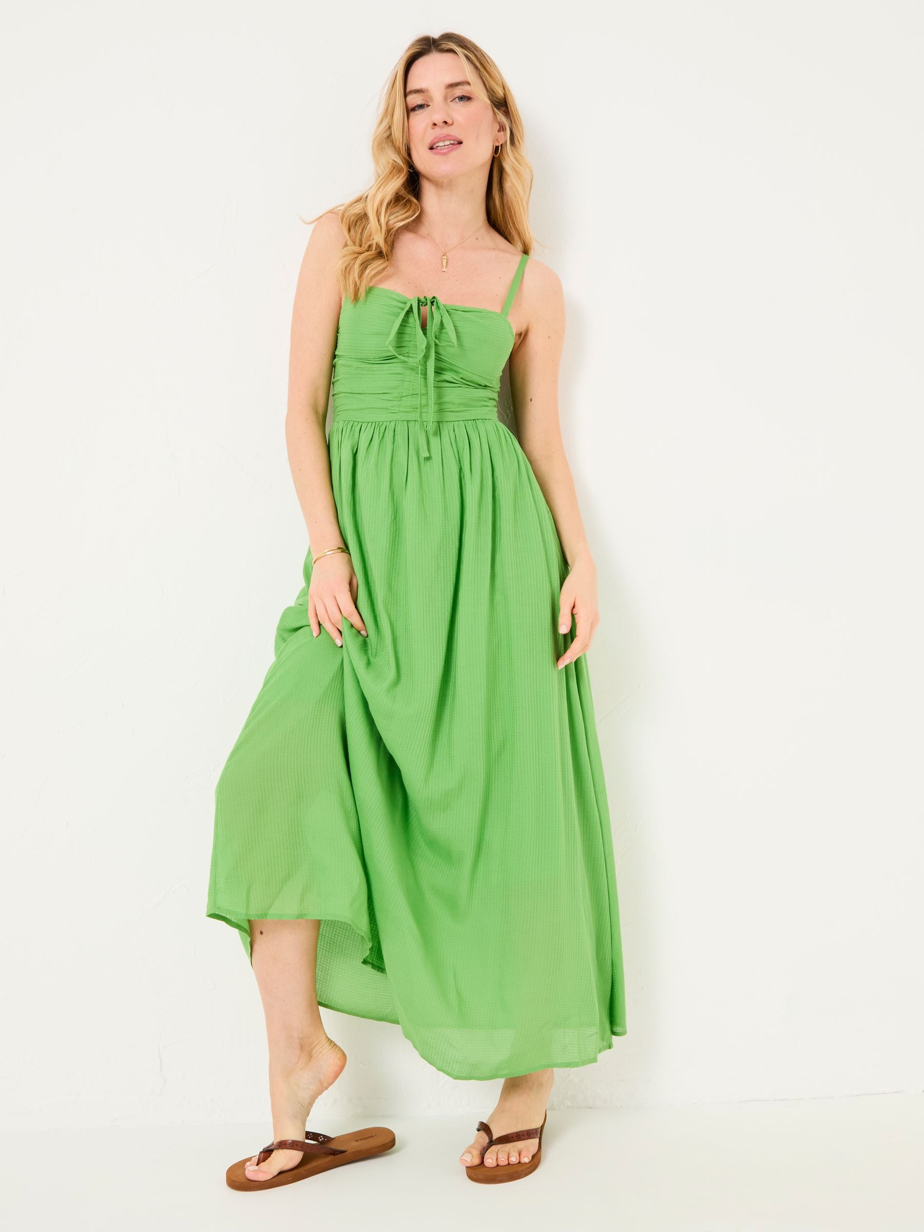 Meg Bright Green Midi Dress