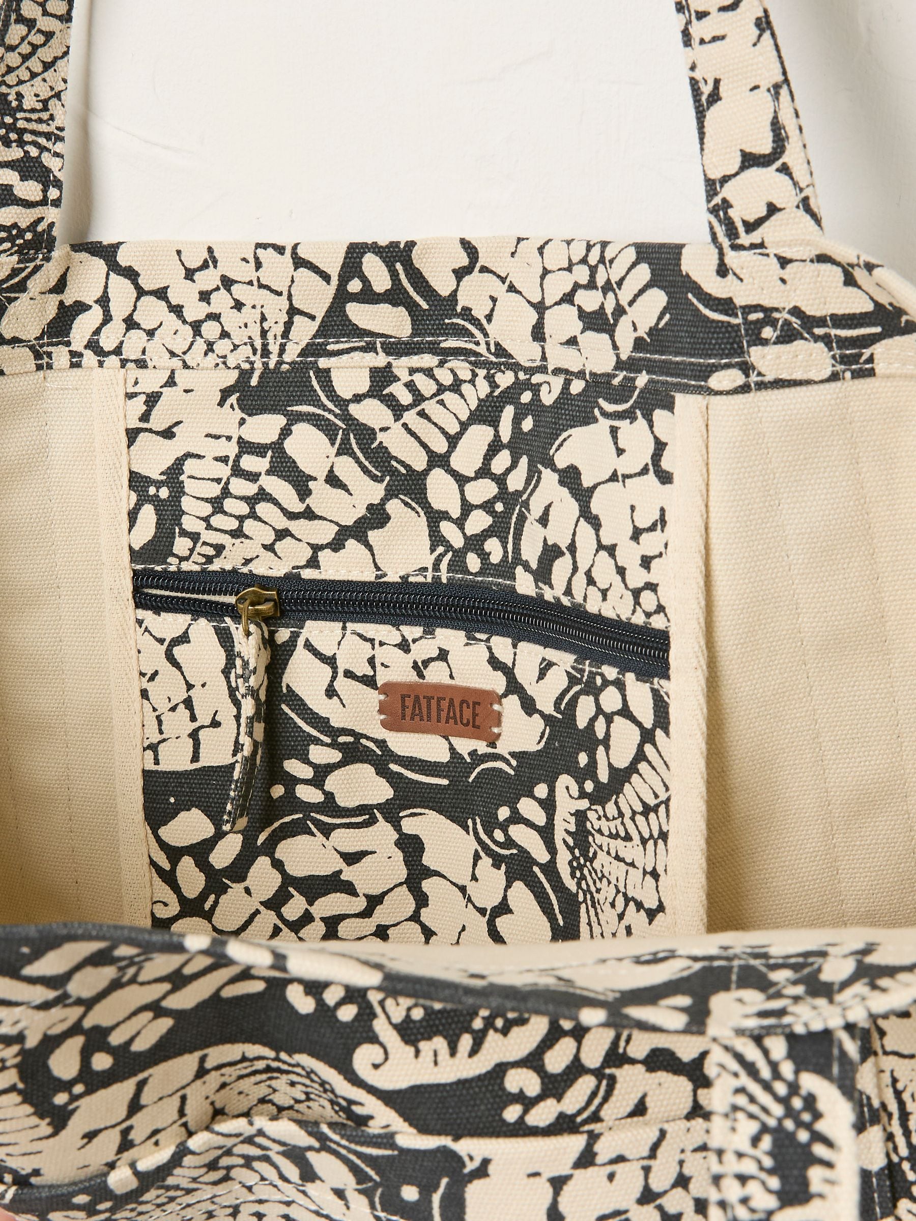 Astrid Black Shell Print Tote Bag