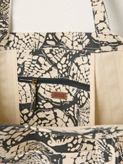 Astrid Black Shell Print Tote Bag