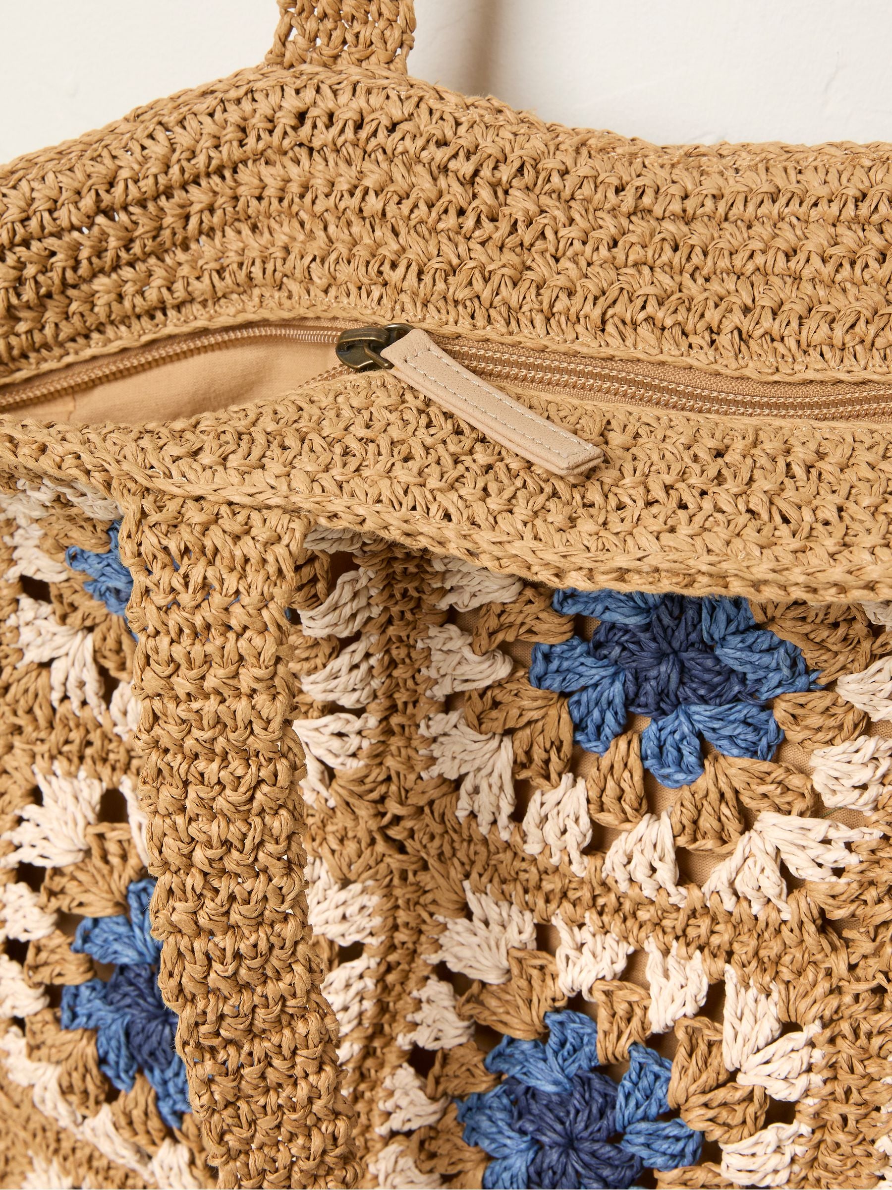 Natural Tile Straw Bag