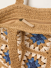 Natural Tile Straw Bag