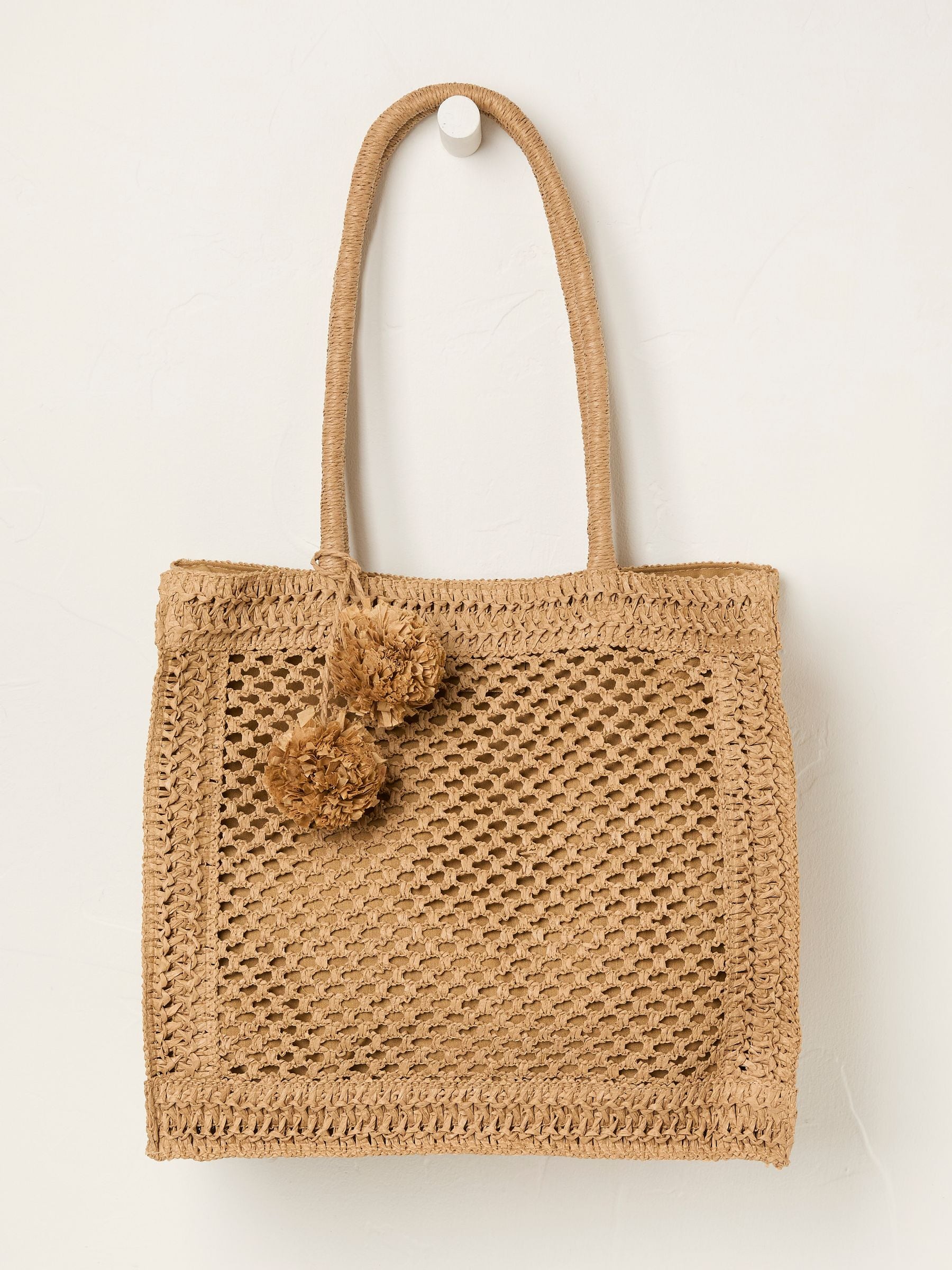 Natural Straw Shopper Bag