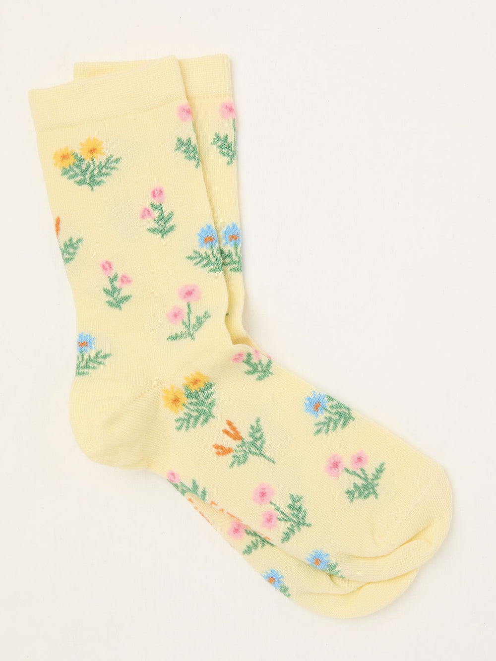Yellow Floral Socks