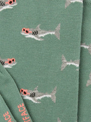 Green Shark Men's Socks