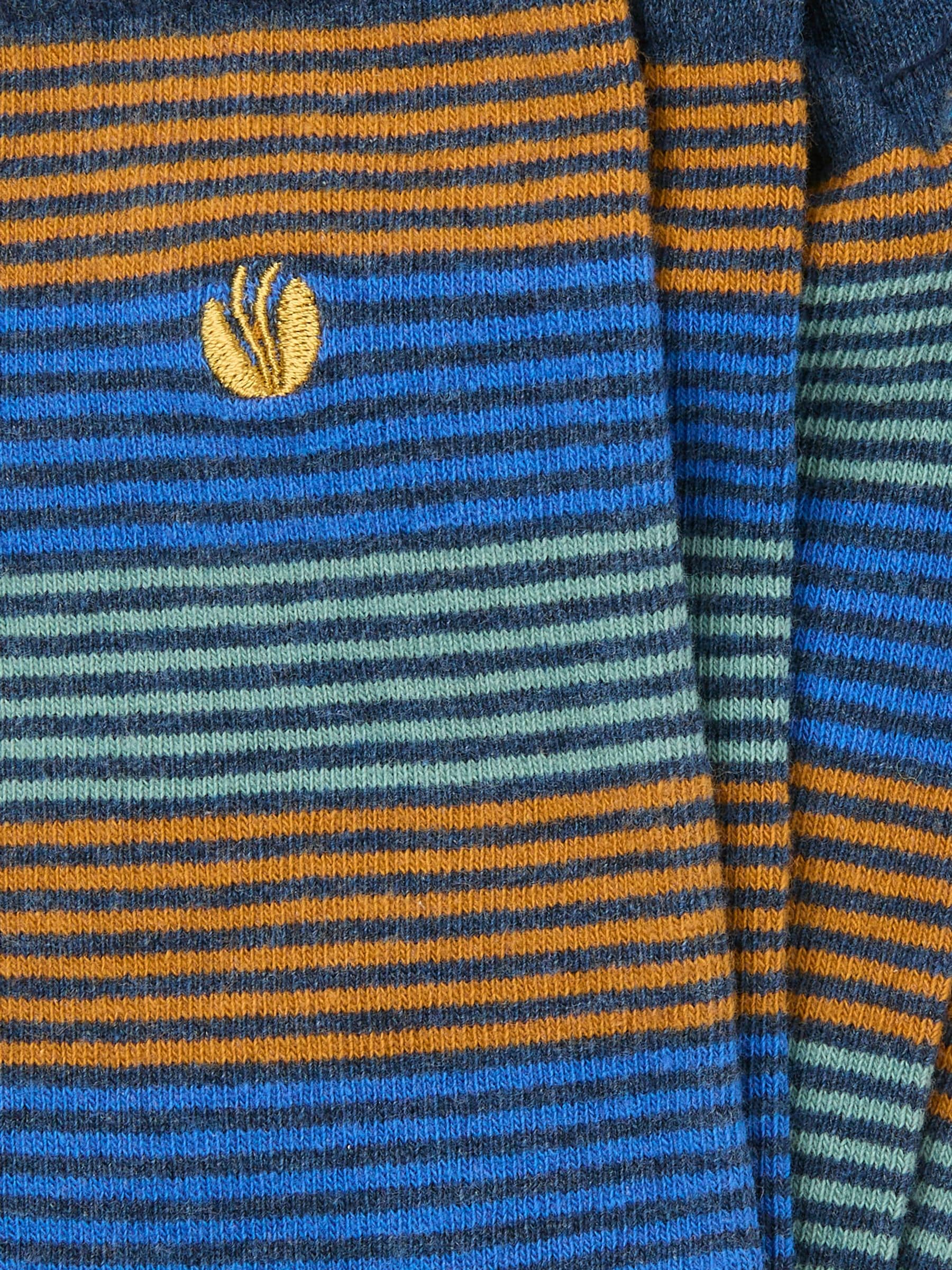 Blue & Orange Men's Striped Socks
