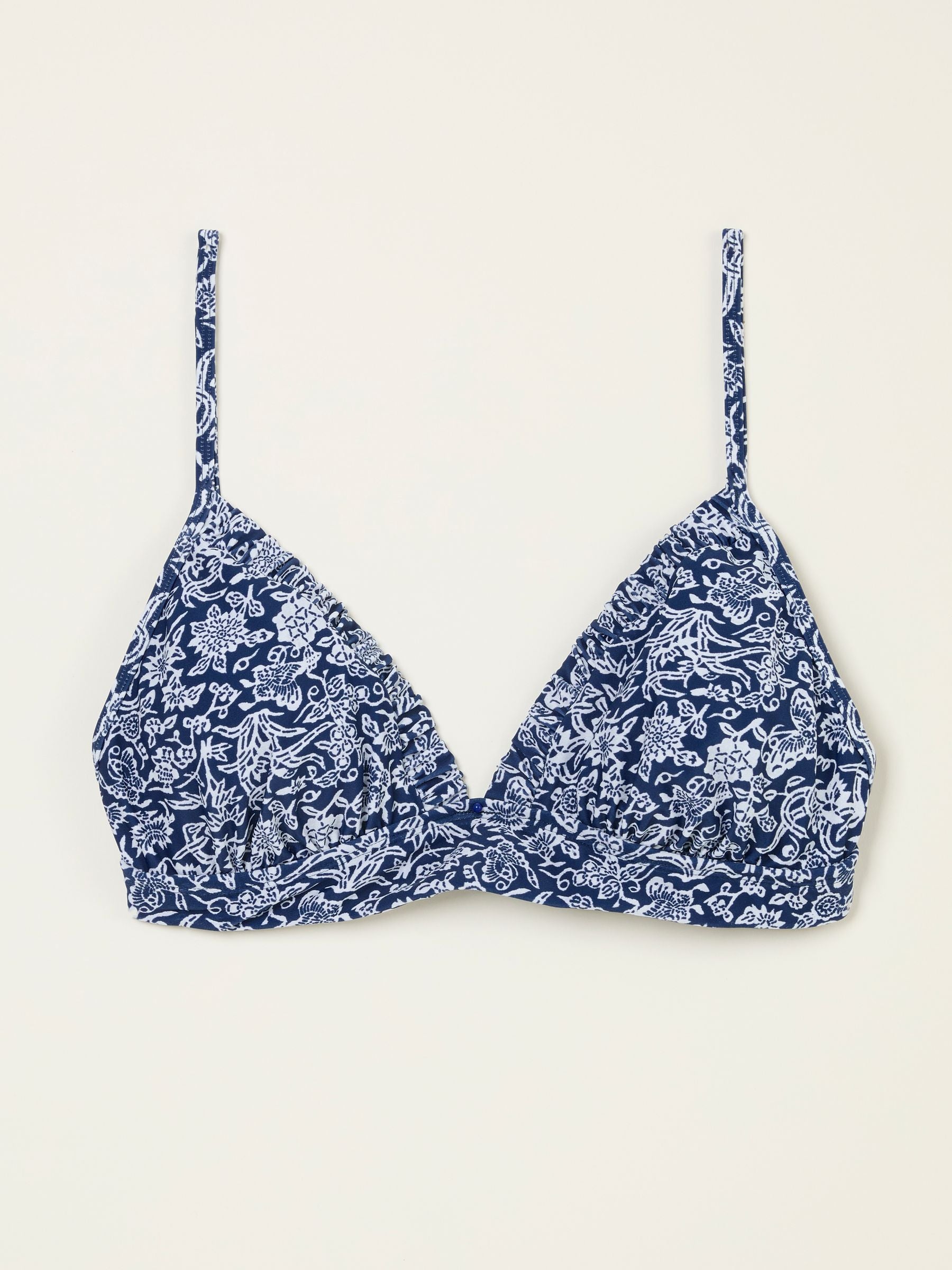 Formby Indigo Blue Damask Paisley Bikini Top
