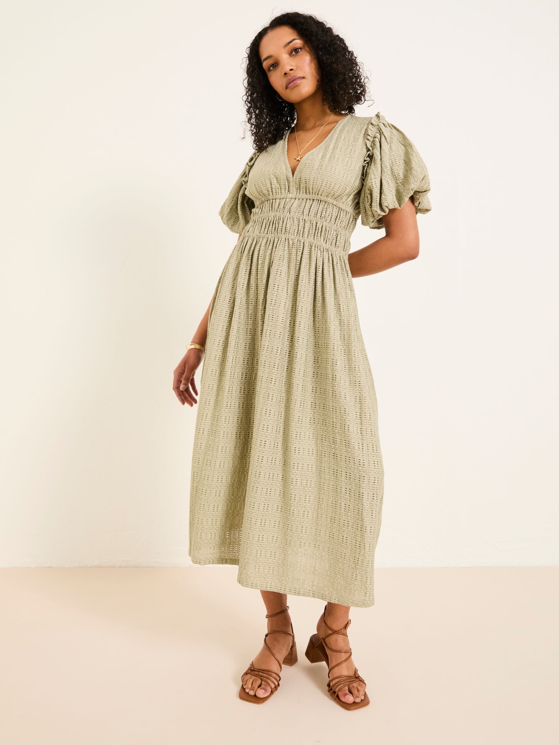Tabitha Sage Green Textured Dress