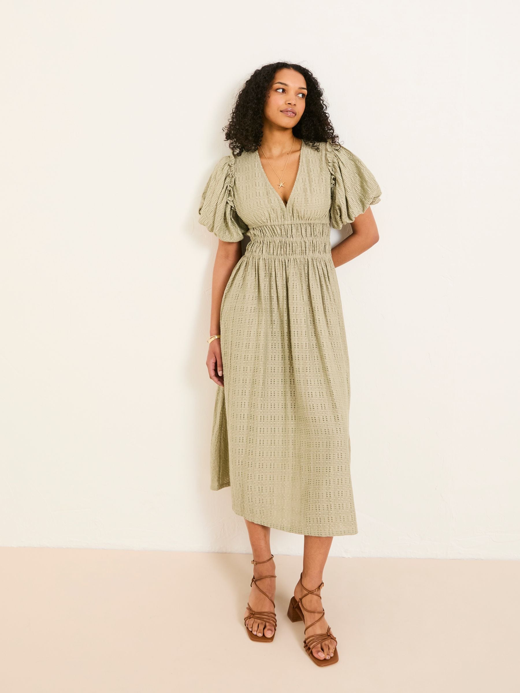 Tabitha Sage Green Textured Dress