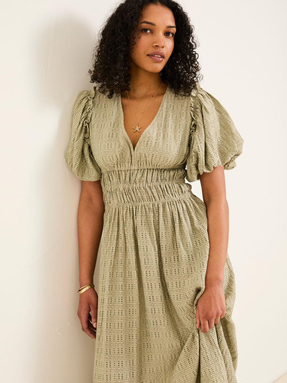 Tabitha Sage Green Textured Dress