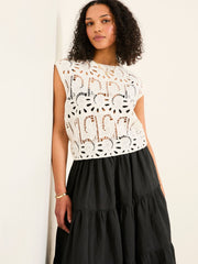 Clover Ivory Crochet Top
