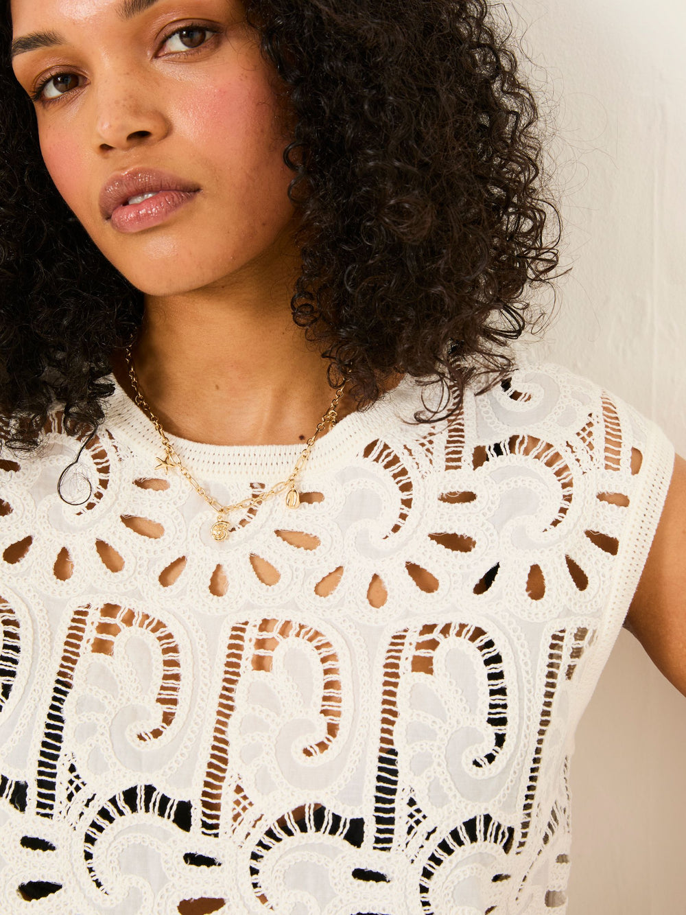 Clover Ivory Crochet Top
