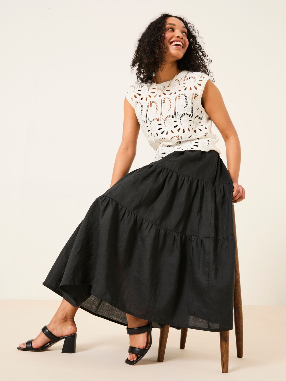 Valerie Black Voluminous Skirt