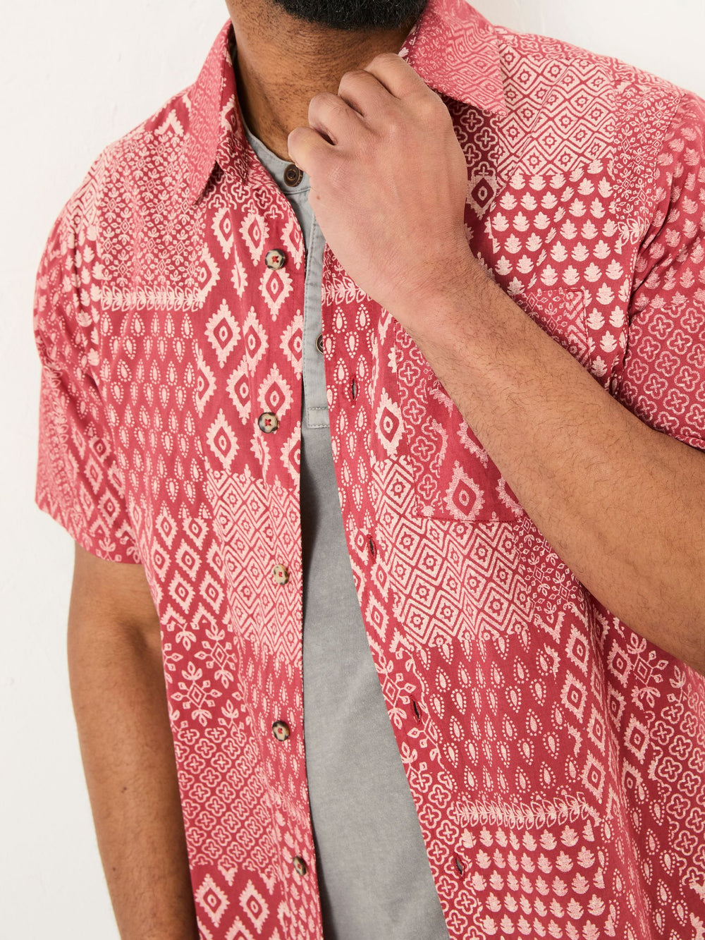 Terracotta Patch Short Sleeve Shirt
