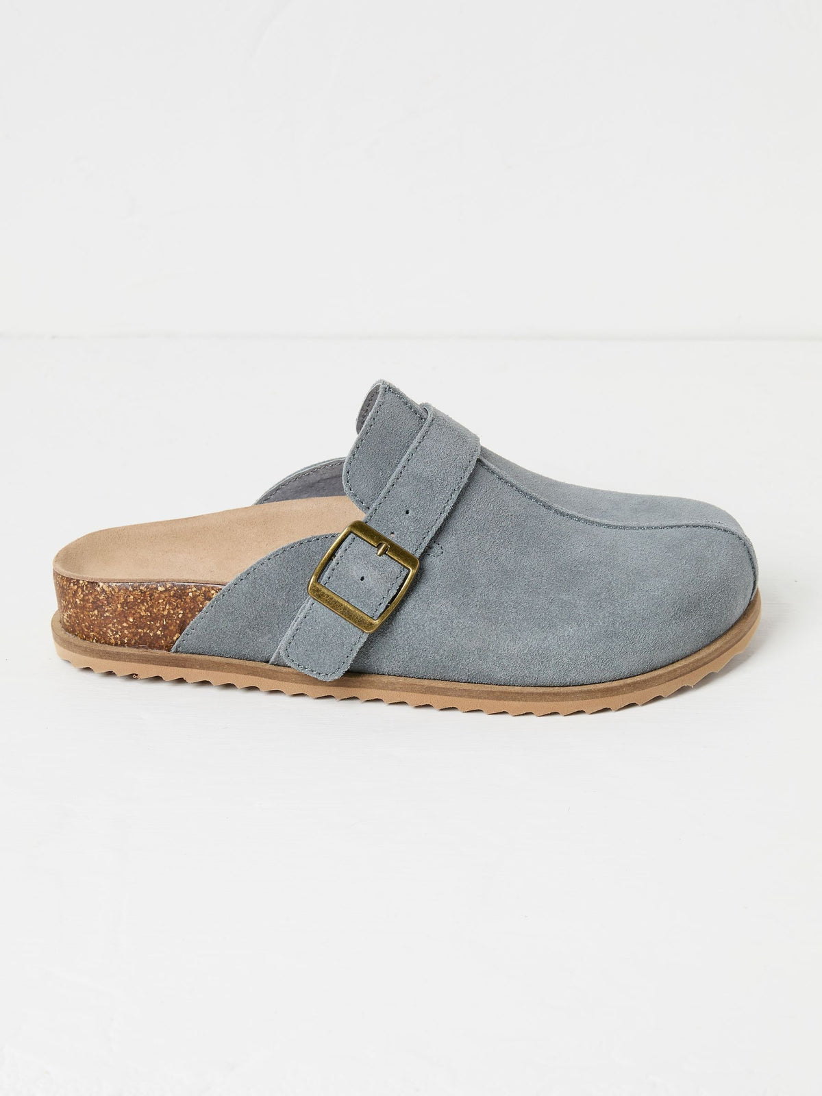 Elda Blue Suede Clogs