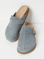 Elda Blue Suede Clogs