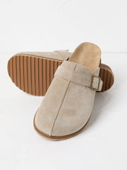 Elda Stone Suede Clogs