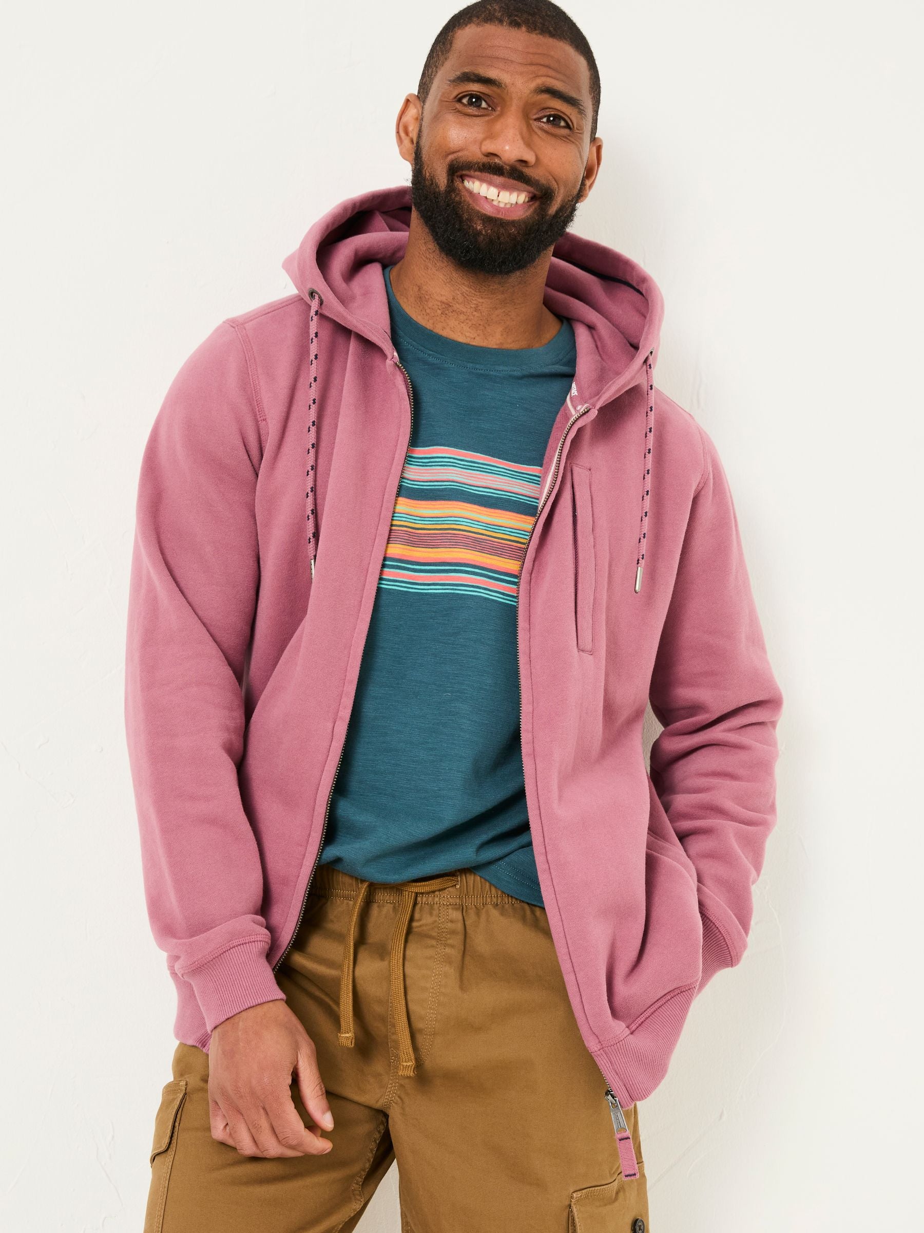 Brooke Heather Purple Zip Through Hoodie