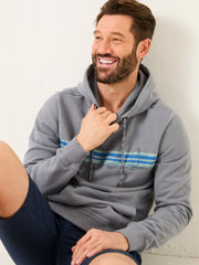 Dusky Blue Boat Graphic Overhead Hoody