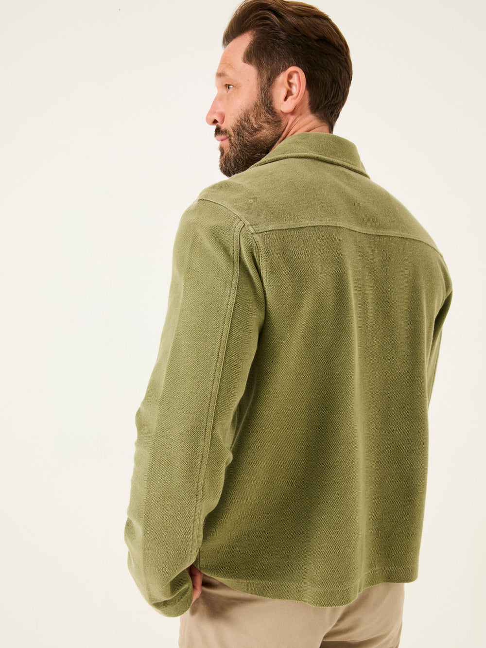 Lowe Khaki Green Lowe Loop Back Light Weight Jacket