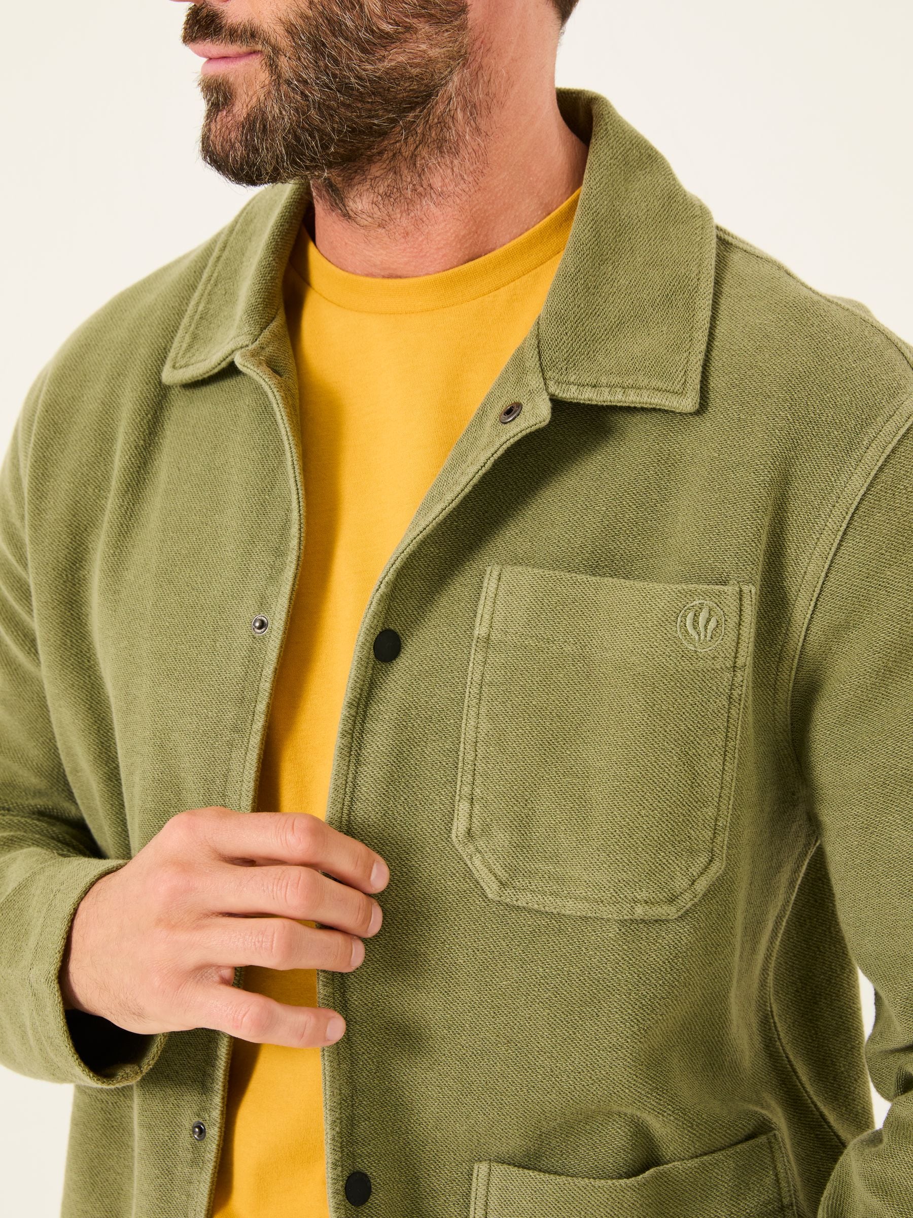 Lowe Khaki Green Lowe Loop Back Light Weight Jacket