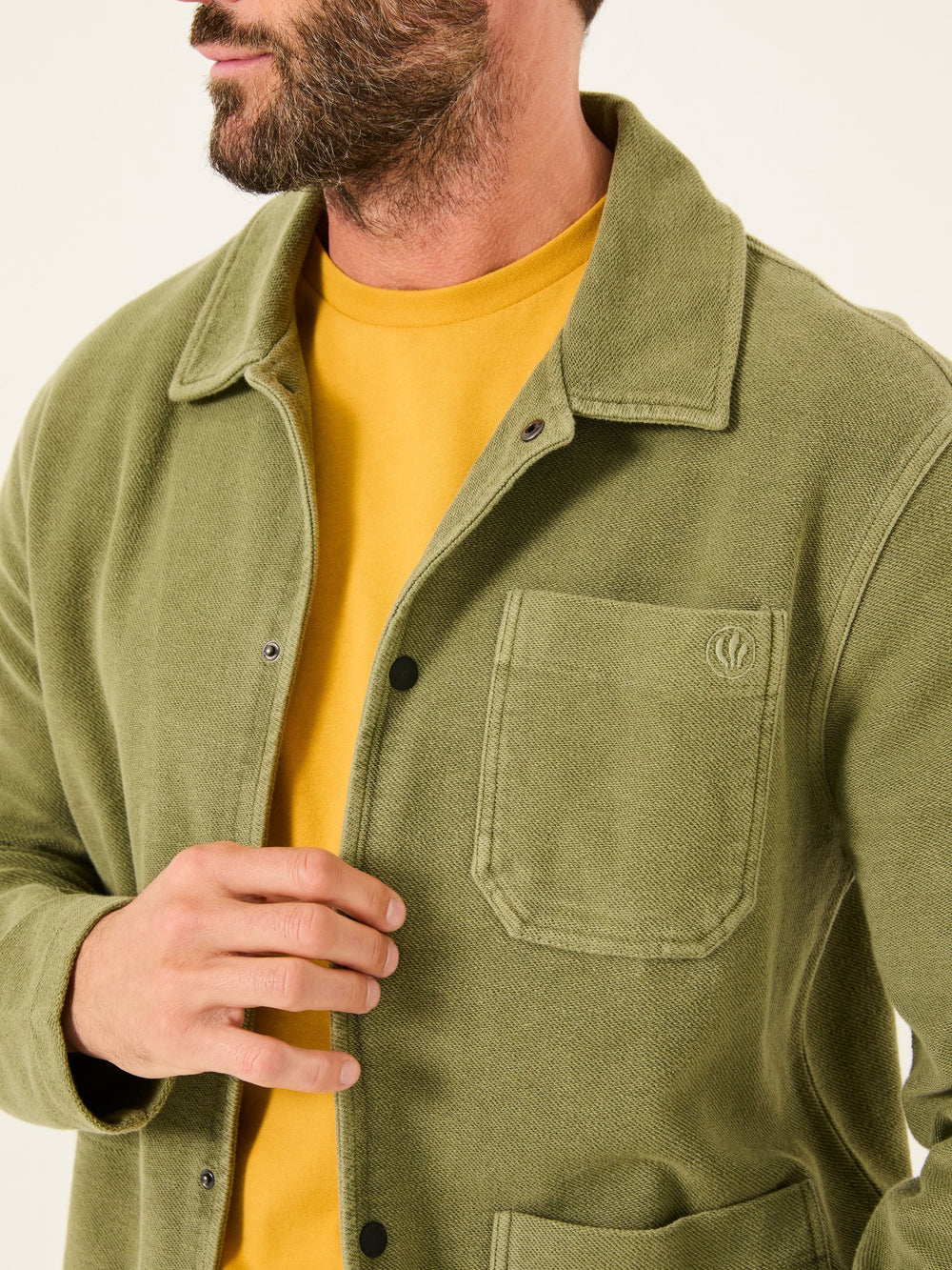 Lowe Khaki Green Lowe Loop Back Light Weight Jacket
