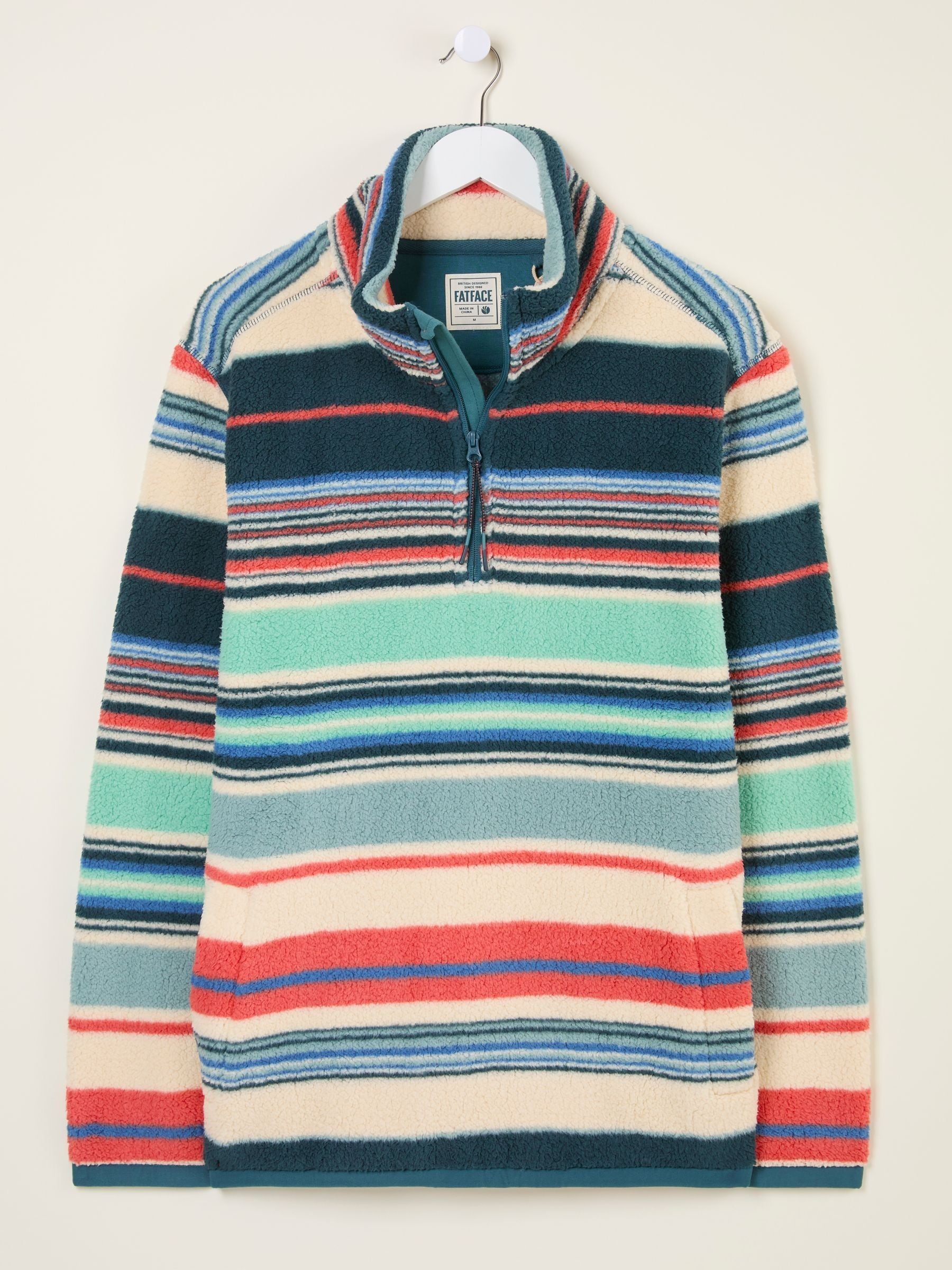 Blue Stripe Fleece Half Zip