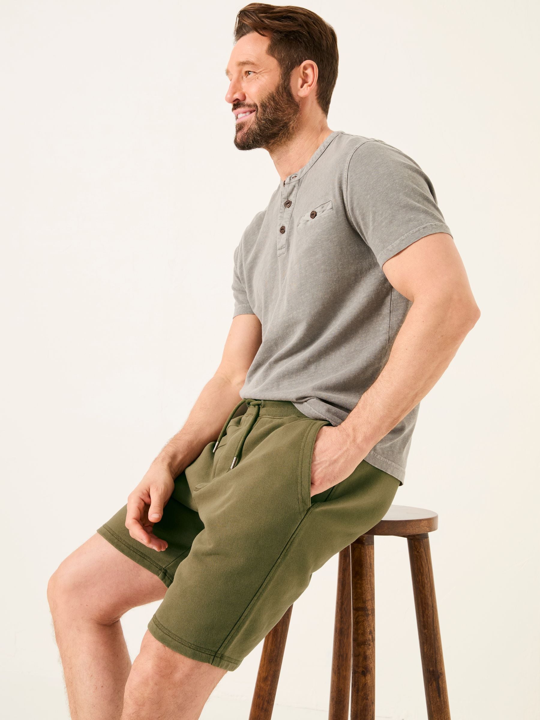 Cambourne Khaki Green Sweat Short