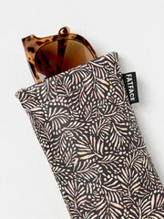 Black Leaf Print Sunglasses Case