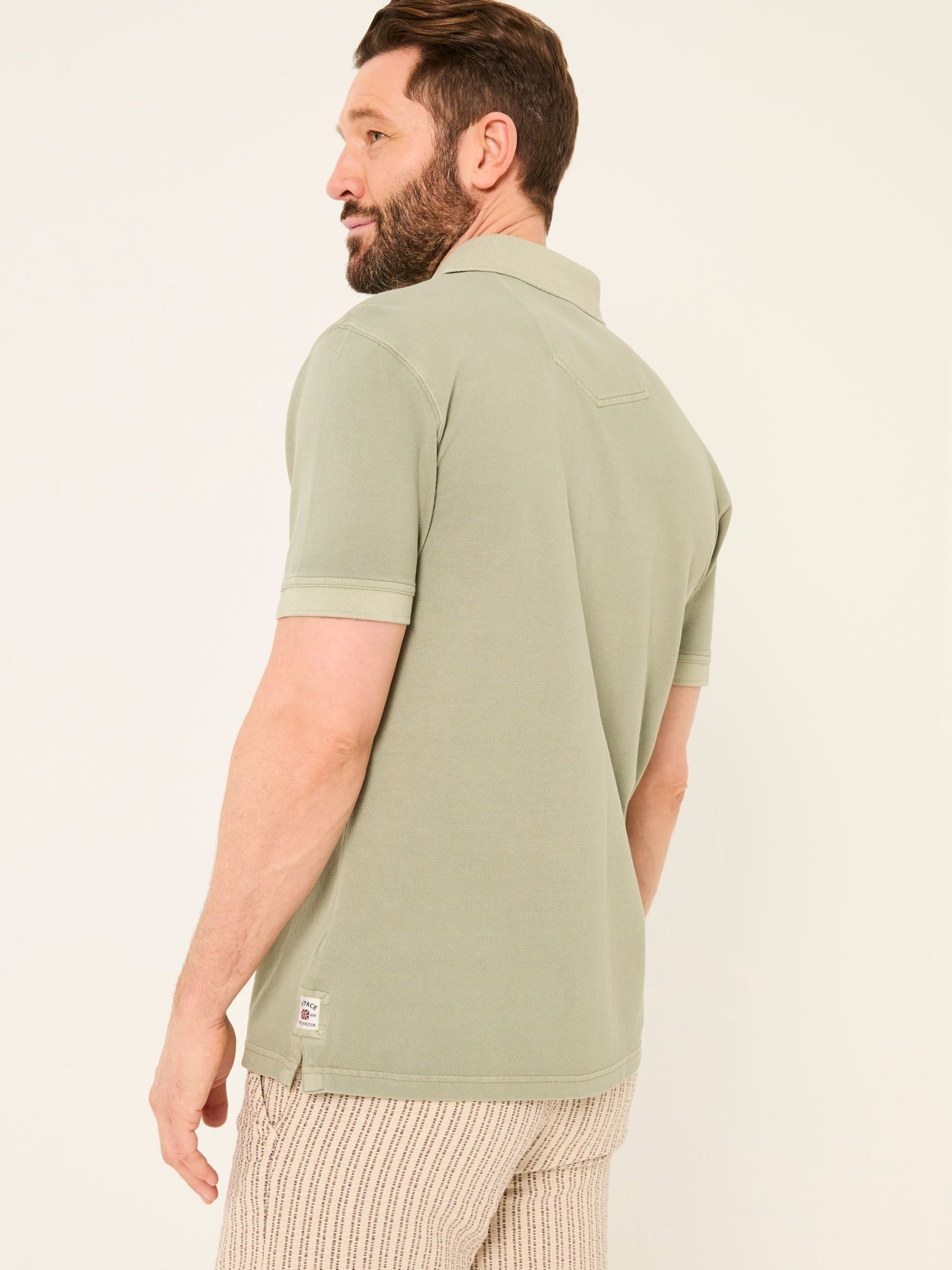 Sage Green Pique Polo