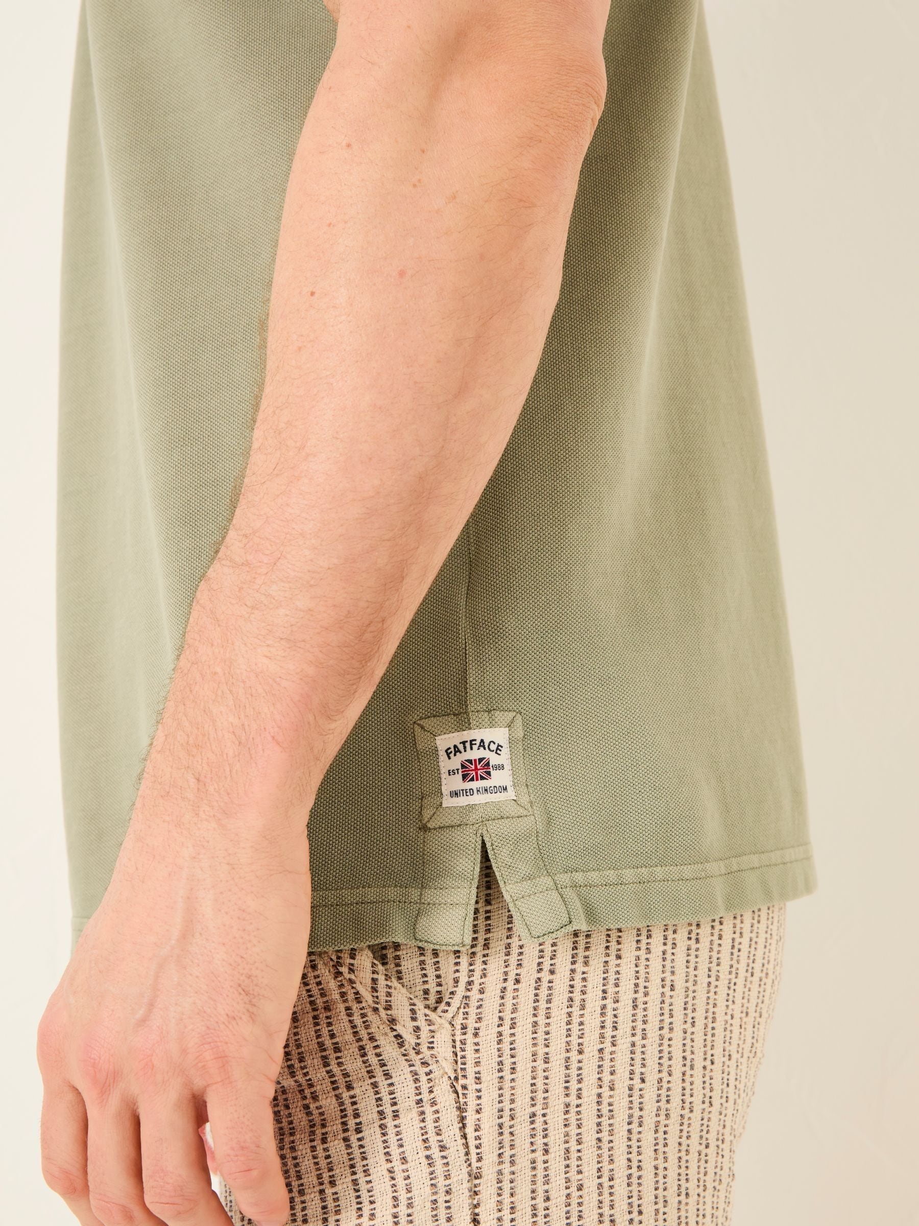 Sage Green Pique Polo
