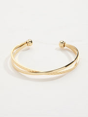 Gold Coloured Twist Detail Bangle