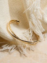 Gold Coloured Twist Detail Bangle