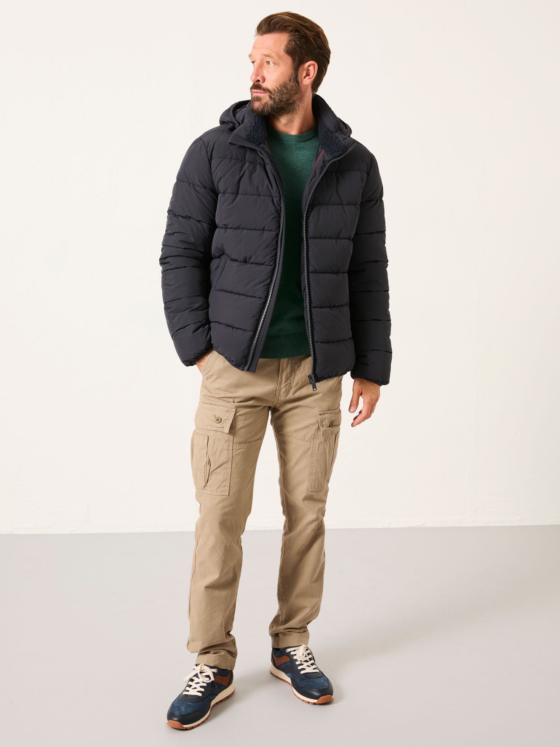 Winkworth Navy Hooded Puffer Jacket