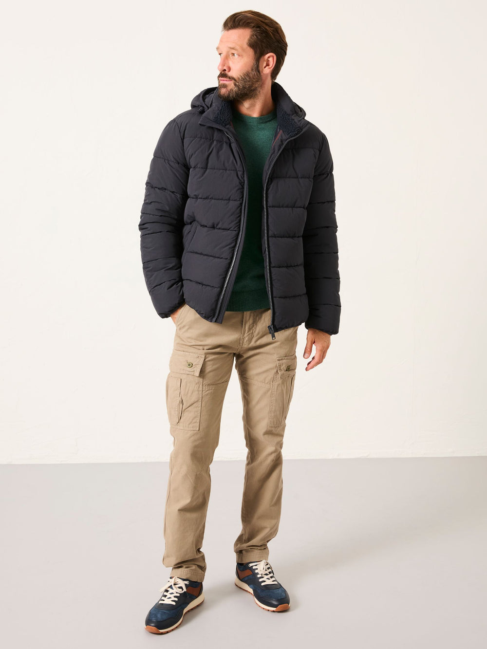 Winkworth Navy Hooded Puffer Jacket