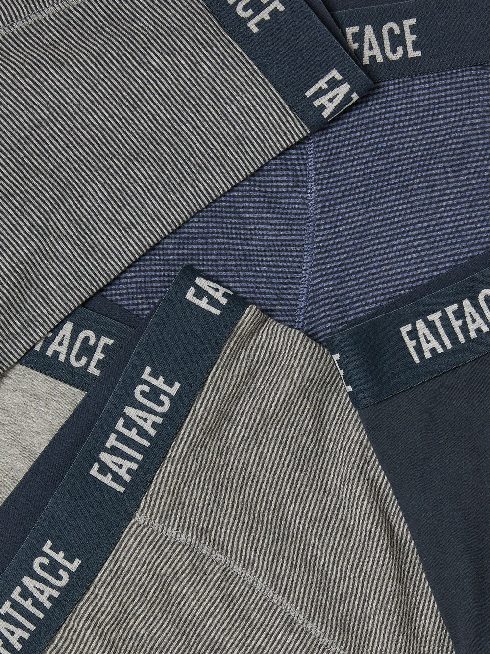 Navy Grey Stripe Classic Boxers 5 Pack