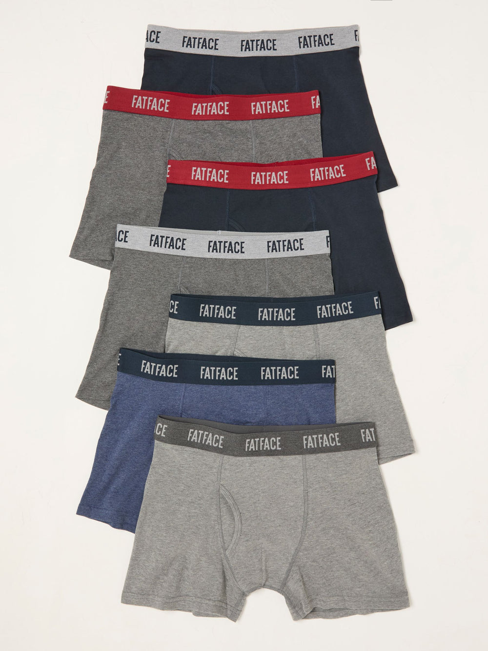 Grey & Blue Classic Boxers 7 Pack