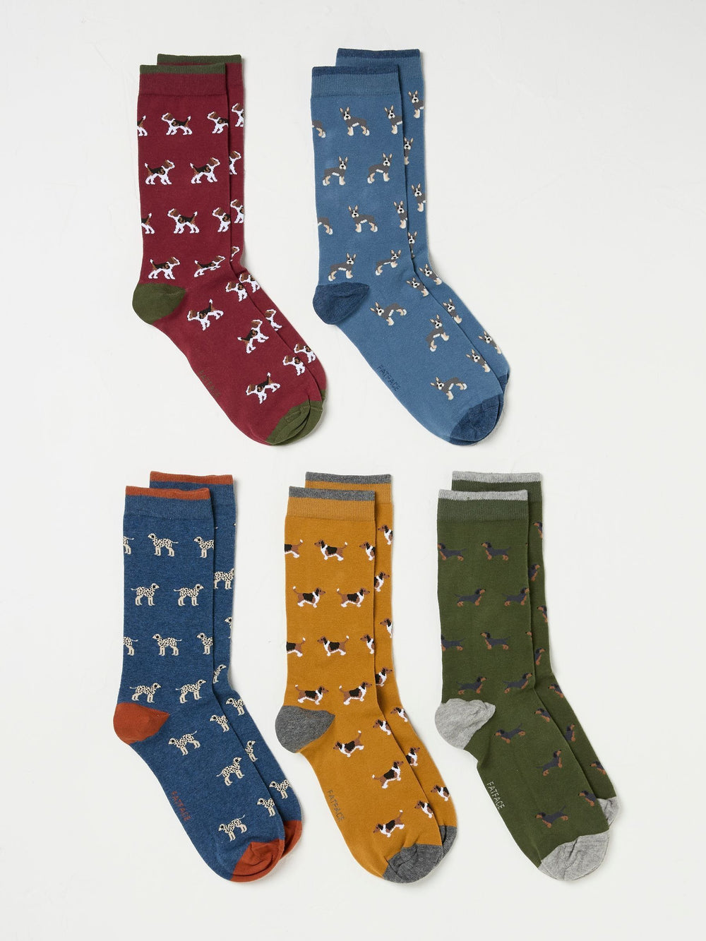 Multi Dogs 5 Pack Men's Socks