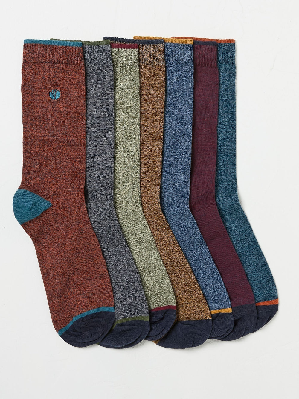 Multi 7 Pairs of Plain Socks