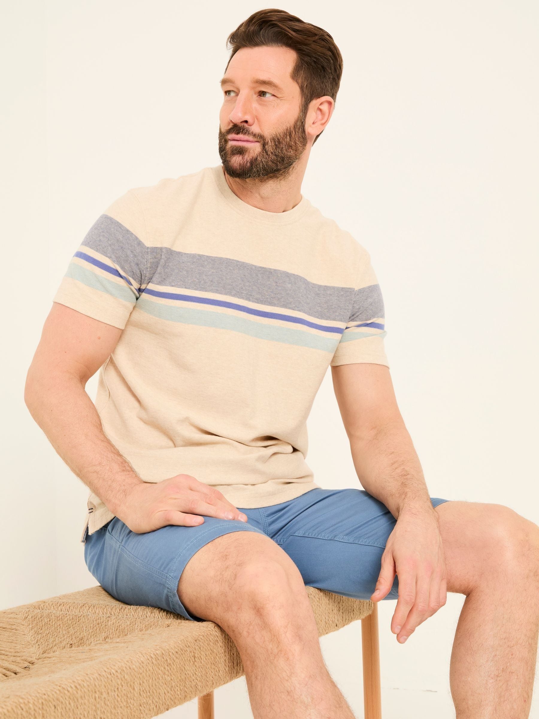 Natural Kiln Chest Stripe Tee