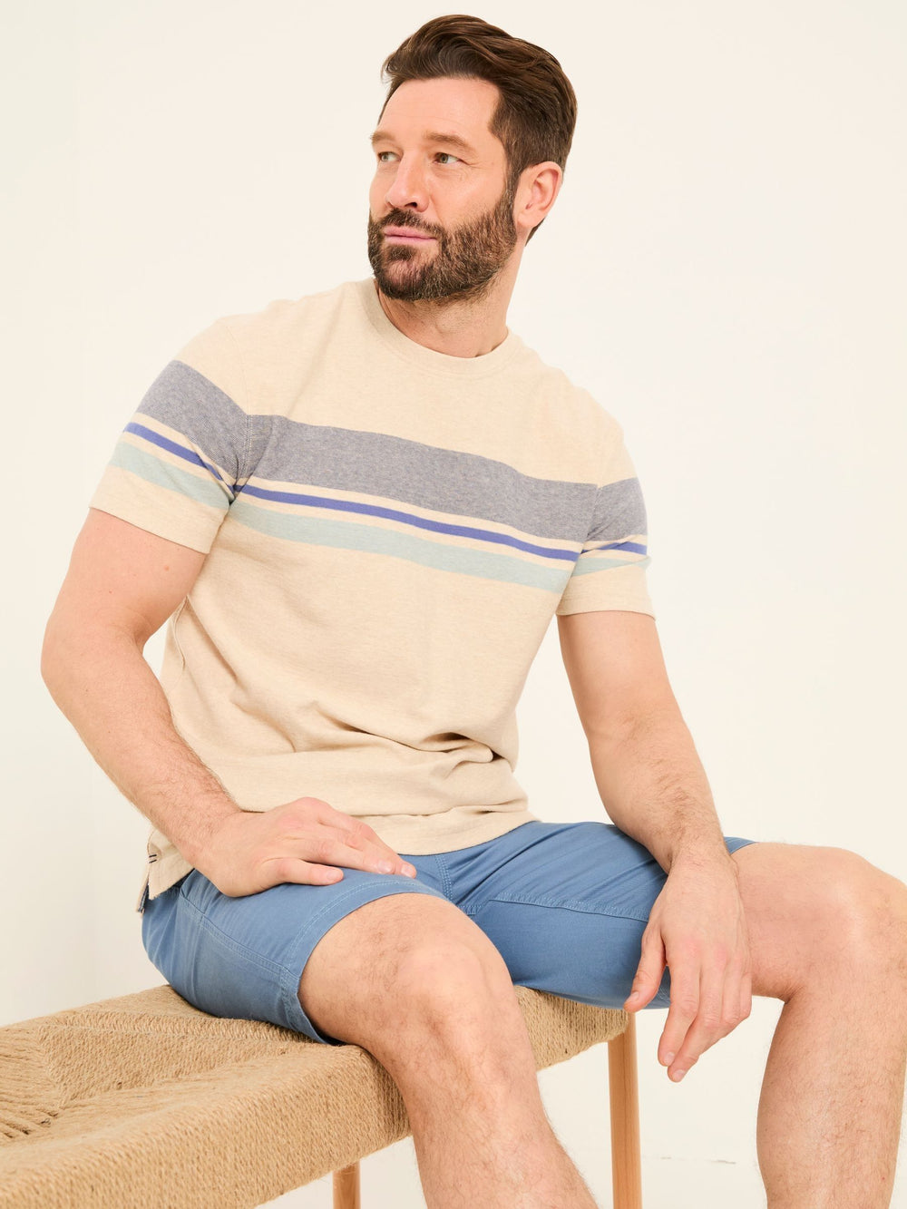 Natural Kiln Chest Stripe Tee