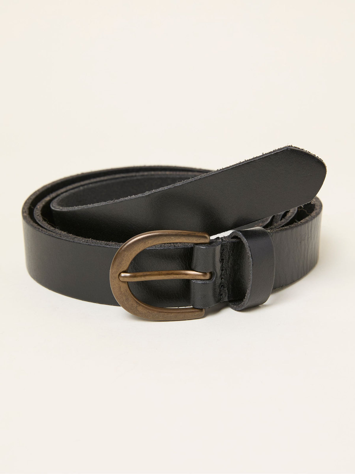Black Heart Stud Detail Leather Belt