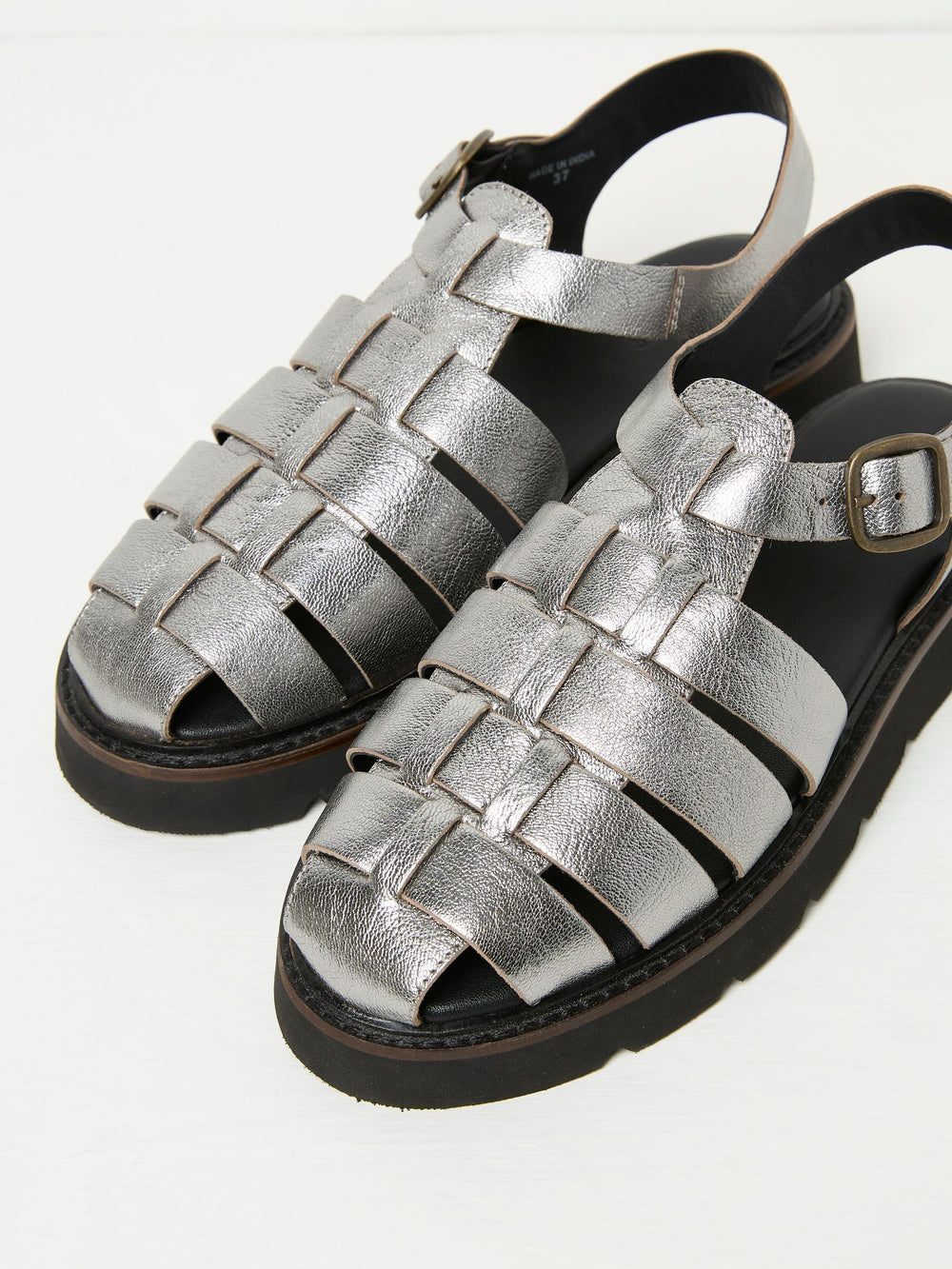 Silver Elodie Fisherman Sandals