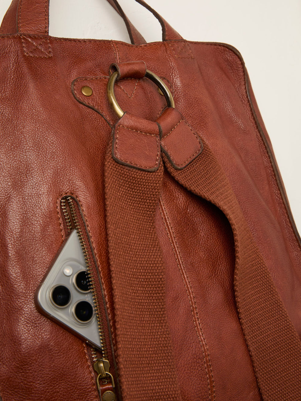 Chestnut Brown Leather Rucksack