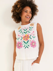 Fliss Ivory Embroidered Cami